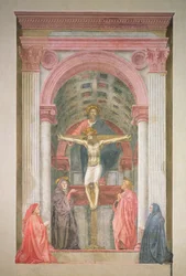 Die Dreifaltigkeit, 1427-28 (nach der Restaurierung) (Detail)