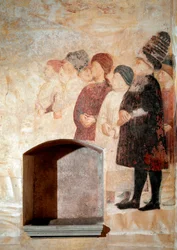 Episode aus dem Leben von Johannes dem Täufer: eine Gruppe von Männern