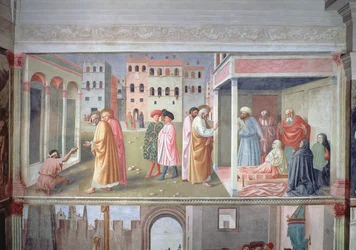 St. Peter heilt einen Krüppel und die Auferweckung der Tabitha
