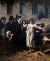 Doktor Pinel befreit die Geisteskranken in Salpêtrière im Jahr 1795