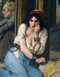 Philippe Pinel (1745-1826) befreit Geisteskranke von ihren Ketten im Salpetriere-Asyl in Paris im Jahr 1795, 1886 (Detail)