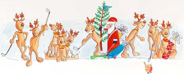 Weihnachtsgolfer