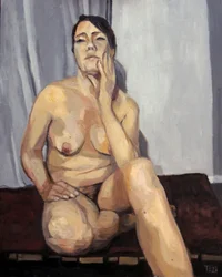 Nachdenkliche weibliche Figur
