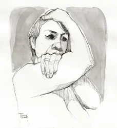 Frau in Kontemplation