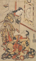 Kabuki-Schauspieler Nakamura Gentaro und Ikushima Shingoro