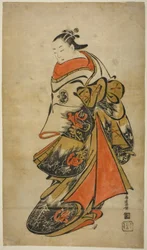 Der Schauspieler Fujimura Handayu II als Oiso no Tora