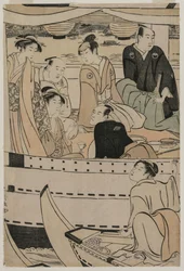 Bootsfahrt auf dem Sumida-Fluss, 1789