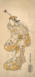 Ichikawa Monnosuke als Sarumawashi oder Affenshowman, ca. 1720-25