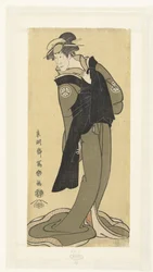 Porträt von Osagawa Tsuneyo II in Frauenrolle