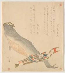 Getrockneter Lachs mit einem Köcher