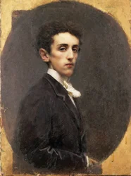 Porträt des italienischen Schriftstellers Carlo Dossi