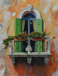 Französischer Balkon, Aix-en-Provence, Frankreich, 2024