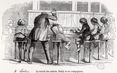 Kinder arbeiten an Spulen in London, Paddy und seine Gefährten, aus 