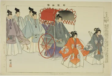 Sumiyoshi Mode, aus der Serie "Bilder von No-Aufführungen (Nogaku Zue)"