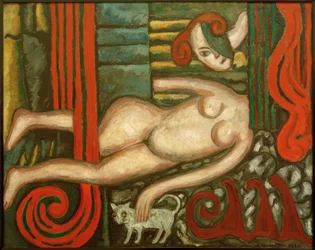 Akt mit Katze