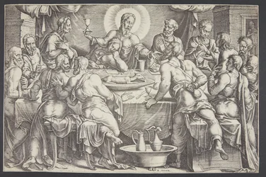 Christus sagt den Verrat des Judas Iskariot beim letzten Abendmahl voraus