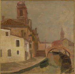 Häuser und eine Brücke in Chioggia