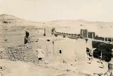 Kloster St. Simeon, Blick zur unteren Terrasse, Assuan, Ägypten