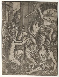 Herkules vertreibt den Neid aus dem Tempel der Musen, 1522-24