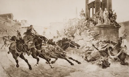Ein römisches Wagenrennen, Illustration aus 