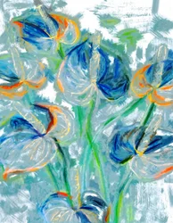 Malerische blaue Blumen