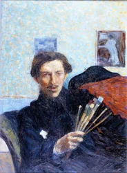 Selbstporträt von Umberto Boccioni im Jahr 1908. Pinacoteca di Brera Mailand.