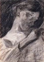 Junge Frau liest Ines, 1909-10