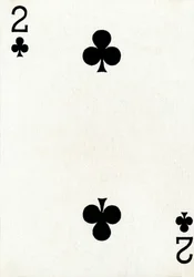 2 der Kreuzkarten aus einem Kartenspiel von Goodall & Son Ltd., ca. 1940