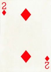2 der Karo aus einem Kartenspiel von Goodall & Son Ltd., um 1940