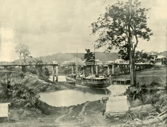 Eine Brücke in Lismore, 1901