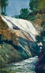 Ein Wasserfall in Tijuca, Rio, 1914