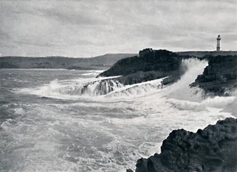 Ein reizvoller Blick auf die malerische Küstenlandschaft von N.S.W., ca. 1900