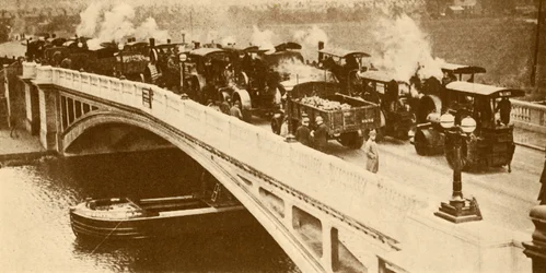 Eine Betonbrücke über die Themse bei Caversham, um 1930