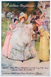 Ein zartes Kompliment, Pears Seifenwerbung, 1914. Ein Druck aus dem Pears Weihnachts-Jahrbuch, 1914