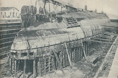Eine große Leistung teilweise vollbracht. Die Leonardo da Vinci im Trockendock