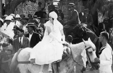 Eine griechische Seemanns-Hochzeit, Pylos, Griechenland, 1938