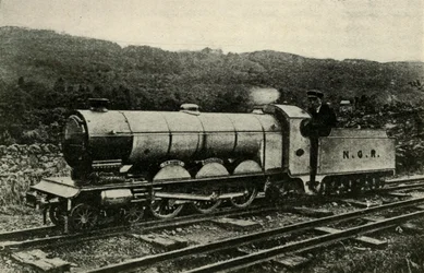 Eine Lokomotive der Ravenglass and Eskdale Railway, ca. 1930