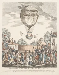 Ansicht des aufsteigenden Ballons von Mr. Sadler