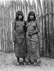 Ein paar Gran Chaco Indianerinnen, Südamerika, 1895