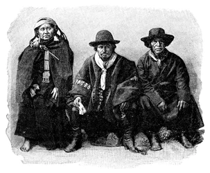 Eine Gruppe von Araukanern, Chile/Argentinien, 1895