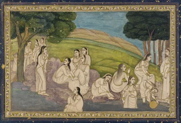 Eine Gruppe badender Frauen