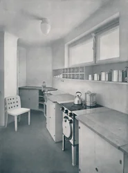 Eine Küche, entworfen von Professor Oswald Haerdtl, Wien, 1935