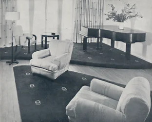 Ein Lounge, entworfen und ausgeführt von Ian Henderson & Co., London, 1935
