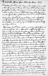 Eine Seite aus dem Tagebuch von John Newton, 1750-1754, 1965