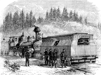 Eine Eisenbahnbatterie, Amerikanischer Bürgerkrieg, 1861-1865 ca. 1880