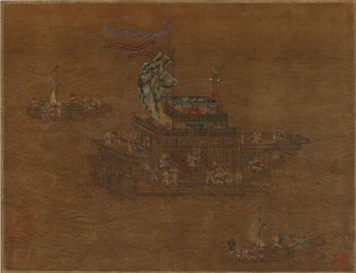 Eine königliche Barke auf See, Ming- oder Qing-Dynastie, 16.-17. Jahrhundert