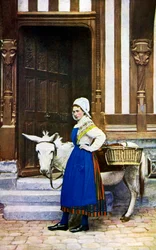 Eine Frau aus der Normandie, Frankreich, um 1922
