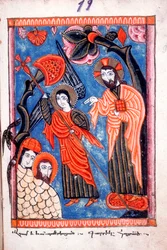 Adam und Eva aus dem Garten Eden vertrieben