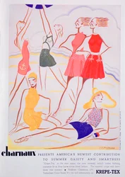 Werbung für Krepe-Tex-Badeanzüge, 1935