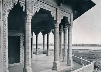 Agra. Balkon des Jasmin-Turms, ca. 1910